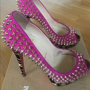 Christian Louboutin Lady Peep Spike 150 Heels 37.5